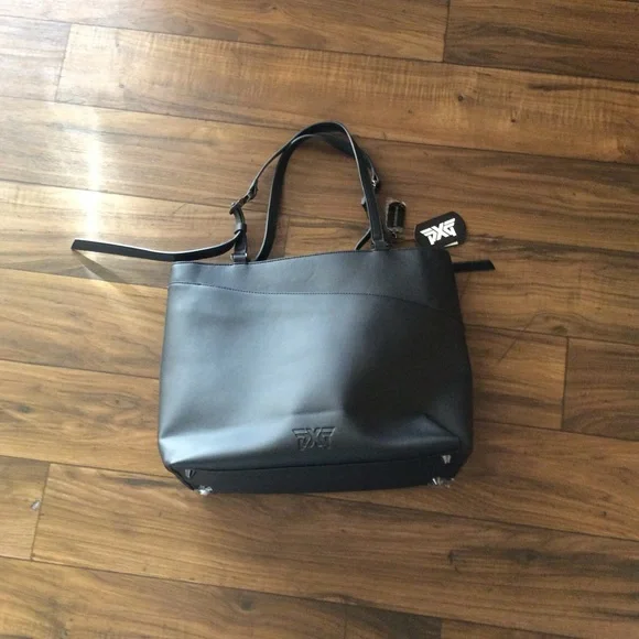 PXG Women's Signature Black Leather Shoulder Tote Bag 13”x17”x5” - Picture 7 of 7
